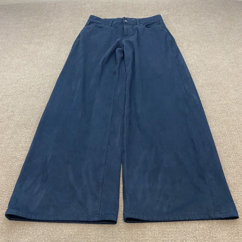 American Eagle Outfitters Pants Womens 8 Tall Blue High Rise Baggy Wide Leg Boho
